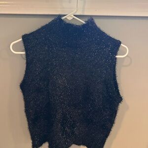 J. Crew Black Textured Sleeveless Top